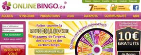 Page d'accueil Online Bingo